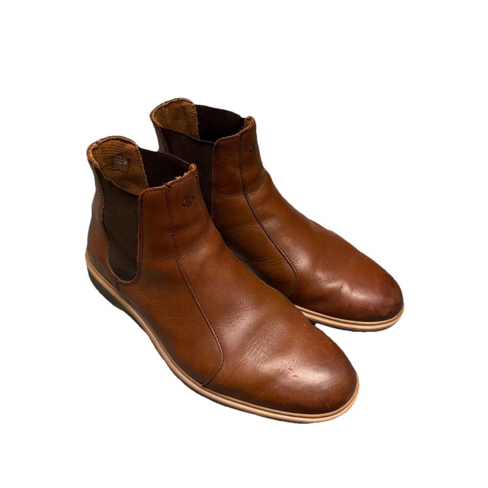Amberjack EUC The Chelsea Brown Leather Pull On Comfort Sole Boots Men’s 8